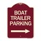 Signmission Boat Trailer Parking W/ Right Arrow Heavy-Gauge Aluminum Sign, 24" x 18", BU-1824-24294 A-DES-BU-1824-24294 - alternate 1